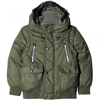 Timberland Blouson Manches AMOVIBLES Chaqueta, Verde Uniforme 650, 10 años para Niñas