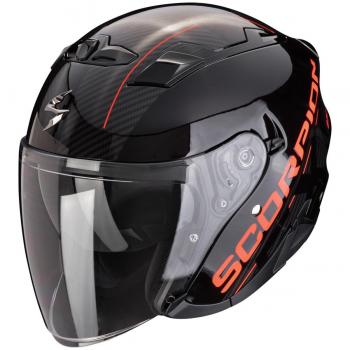 Casco Jet Scorpion Exo-230 QR Negro Rojo XS 54-55