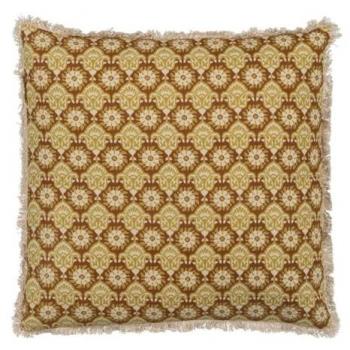 Cojín de Algodón Marrón Beige 50 x 50 cm