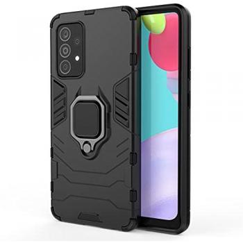 Funda Magnética Negra para Samsung Galaxy A52/A52s con Anillo Imán Antigolpes y Soporte para Manos Libres