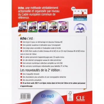 Echo. B1.2. Livre de l'élève-Portfolio. Per le Scuole superiori. Con DVD-ROM. Con espansione online: Livre de l'eleve B1.2 - 9782090384925