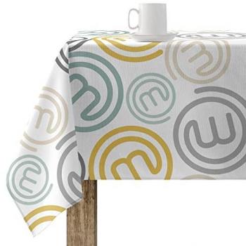 Mantel resinado antimanchas Belum 0400-25 Multicolor 150 x 150 cm, tejido 100% algodón, tacto suave, impermeable y repelente de líquidos