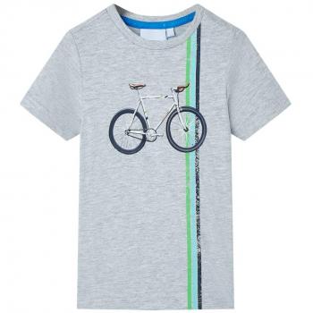 Camiseta de manga corta infantil gris 128