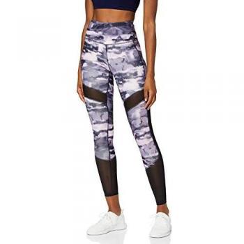 Superdry Active Studio Mesh Leggings Pantalones Deportivos, Mujer, Orchid/Black Ink Print, 8