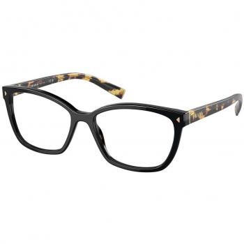 Prada PR 15ZVF Asian Fit 3891O1 Gafas Recetadas para Mujer Negras con armazones y lentes de 57