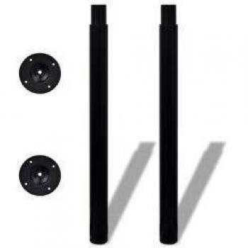 vidaXL 2 Patas Modelos Telescópicas para Mesa Ajustables 710mm-1100mm Negro