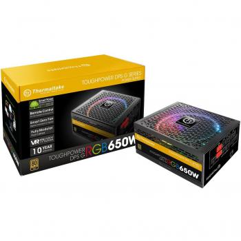 Thermaltake Toughpower DPS G RGB - Fuente de alimentación 650W, Color Negro