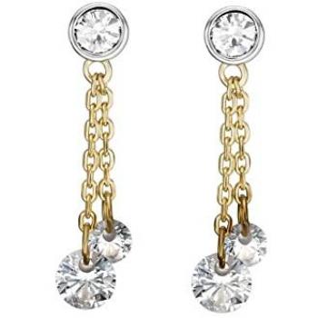 Pendientes de Mujer Fossil JA7133998 con Zircón y Acero Inoxidable