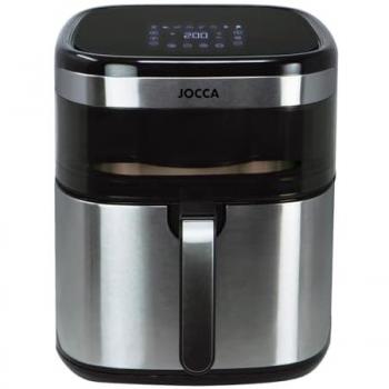 Freidora de Aire Digital Jocca 10L con Ventana y Luz, Multifuncional, Pantalla LED Táctil, 8 Programas Automáticos, Función Mantener Caliente, Temporizador hasta 2h y Potencia