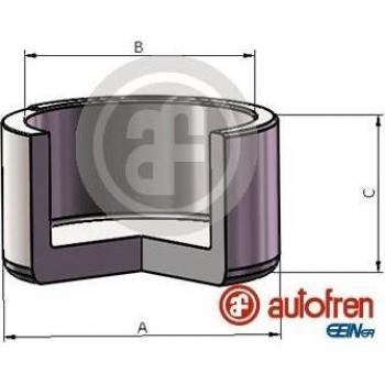 AUTOFREN SEINSA Piston de freno D025686 - Émbolo para pinza del freno, compatible con diversos modelos de vehículos, fabricado en material resistente a la corrosión, diseñado para un rendimiento óptimo en el