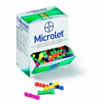 Microlet Lancetas de Colores - Paquete de 200 unidades