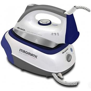Ariete Stiromatic Silver Line Centro de Planchado - 2200W - Depósito de Agua 0.9L - Presión 3.5 Bar - Suela de Cerámica - Vapor Vertical