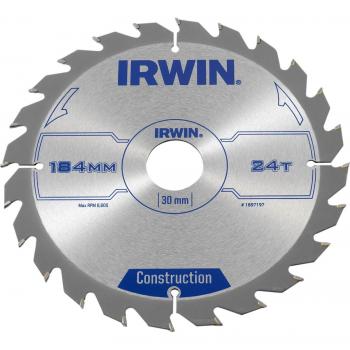 Disco de sierra circular Irwin 184mm, 30mm, 24 dientes ATB para madera y metales no ferrosos