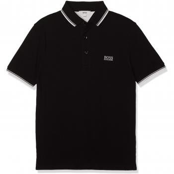 BOSS Polo Manches Courtes, Niños, Negro