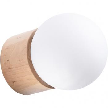 Aplique moderno Sollux Boomo de madera 1x G9