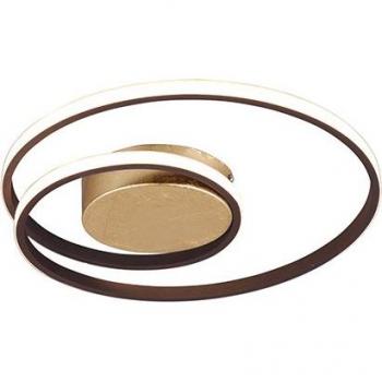 Plafón moderno gris regulable 3 estados LED INGRID - Plafón Led Espiral 22w Regulable Ø39 cm Trio Lighting