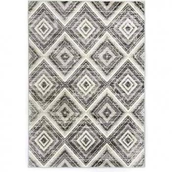 vidaXL Alfombra de PP gris 120x170 cm