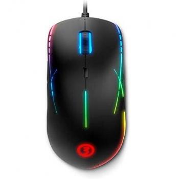 Ozone Gaming Ratón Neon X50 - Avanzado - Sensor Óptico Pixart PMW3327, ARGB, 6200 dpi, Botones Programables, Ambidiestro, Ergonómico, Negro