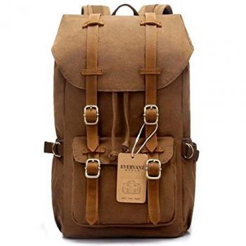 EverVanz Mochila de Lona para Portátil, Maleta Grande para Escuela, Viajes o Senderismo