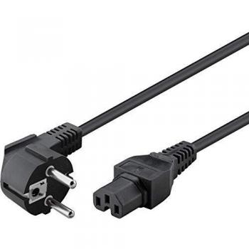 Cable de Alimentación Schuko a IEC320-C15, 16A, 2 Metros, Color Negro