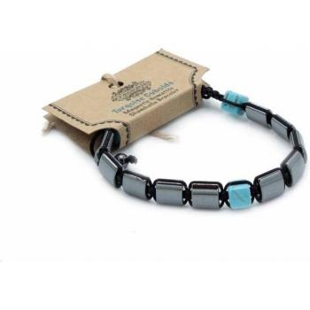 Turquoise Cuboid Magnetic Hematite Shamballa Bracelet