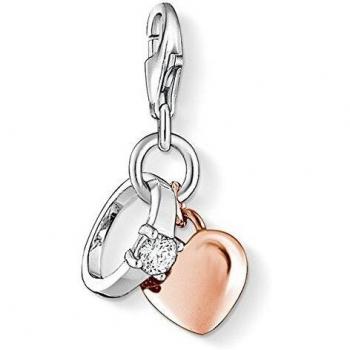 Thomas Sabo - Charm con Cierre para Mujer de Plata de Ley 925/1000 con Zirconia Cúbica