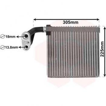 Evaporador aire acondicionado VAN WEZEL 1800V467