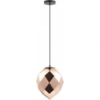 Plafón Zoe Negro 1 bombilla 33cm Impex Lighting Cristal Dorado Claro