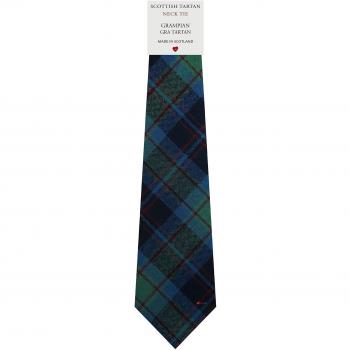 Mens All Wool Tie Woven Scotland - Grampian District Tartan