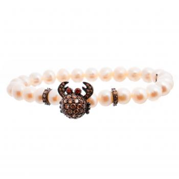 Brazalete Lancaster JLA-BR-CRAB-4-WH para mujer, 16 mm