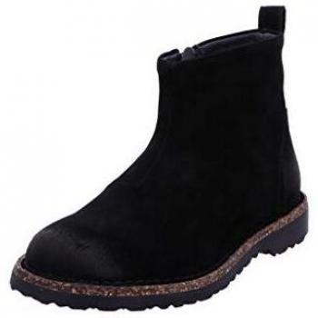 Botines Birkenstock Melrose para mujer con cierre lateral en cuero de ante negro