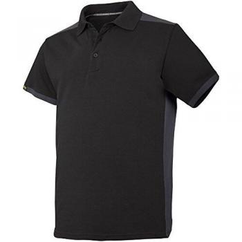 Polo AllroundWork Snickers de Algodón y Poliéster Negro/Gris Talla XL