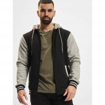 Urban Classics Classic 2-Tone Zip Hoodie Black/Grey