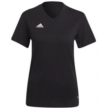 Adidas Entrada 22 Women's Performance Football T-Shirt - Black - XS