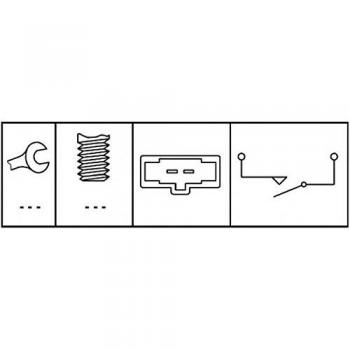 Conmutador de accionamiento de embrague HELLA 6DD 008 622-701 (distribución motor y control velocidad)
