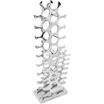 vidaXL Botellero de Vino de Material Aluminio Plateado con Capacidad 27 Botellas