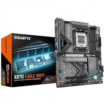 GIGABYTE X870 EAGLE WIFI7 Motherboard - Supports AMD Ryzen 9000 CPUs, 14+2+2 phases VRM, up to 8000MHz DDR5 (OC), 1xPCIe 5