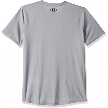Under Armour Raid - Camiseta de Manga Corta para niño, Niños, 1306062-036, Steel/High-Vis Yellow, Youth Medium