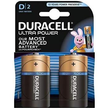 Duracell Ultra D con Powercheck, Pilas Alcalinas