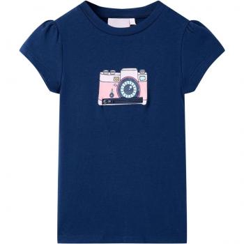 Camiseta infantil azul marino 140