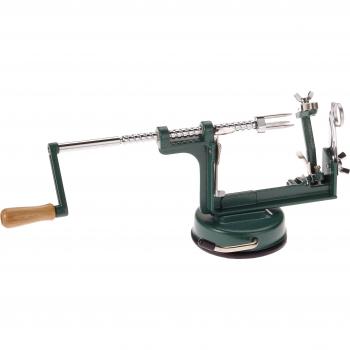 Westmark Pelador/descorazonador/cortador de manzanas, Con ventosa, 30,5 x 10,5 x 13 cm, Acero inoxidable/aluminio, Apfeltraum, Verde/plateado, 11442260