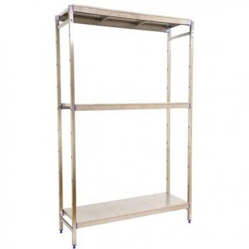Estantería de acero inoxidable Simoninox 3SS/2000x1660x400 mm, 200 kg de Punto Flexión, 3 Estantes, Estantería Industrial, Estantería Cocina Profesional