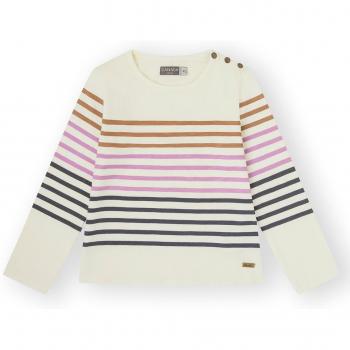 Camiseta de niña en crudo con rayas Canada House