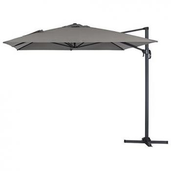 Parasol Lateral de jardín en aluminio - Sun 4- Rectangular- 3 x 4 m - Gris