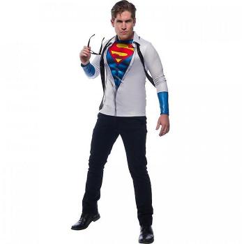 Disfraz realista de Superman para hombre - DC Comics, color azul/gris, talla XL