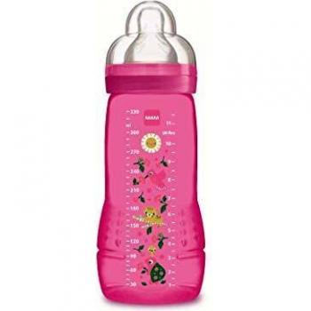 Mam Easy Active Baby Bottle Silicone 330ml Pink +4 Months