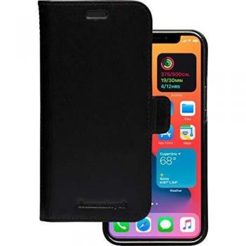 Funda de Cuero Magnética 2 en 1 Lynge para iPhone 12 / 12 Pro - Negro