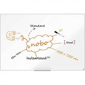 Pizarra blanca nobo nano clean ip pro lacada magnetica 1800x1200 mm