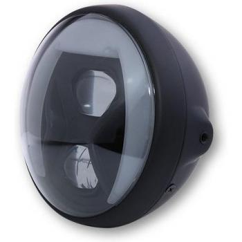 Faro LED de 7 pulgadas BRITISH-STYLE TYPE 8 con TFL, iluminación de curvatura - Negro