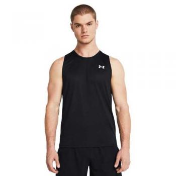 Camiseta Sin Mangas Under Armour Tech para Hombre Negra/Blanca